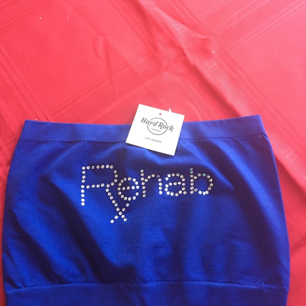 Blue Rhinestones Rehab Bandeau